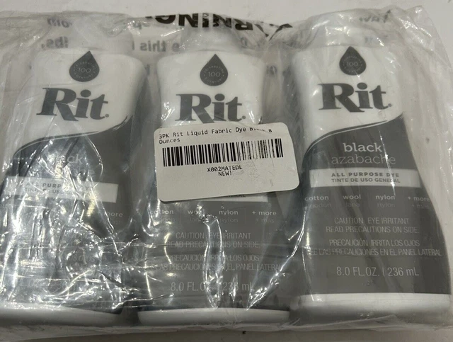 3 tintes líquidos para todo uso negro 8 fl oz cada uno