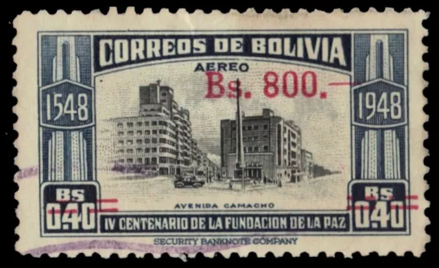 BOLIVIA C192 - Founding of La Paz "Camacho Avenue" (pf33824)