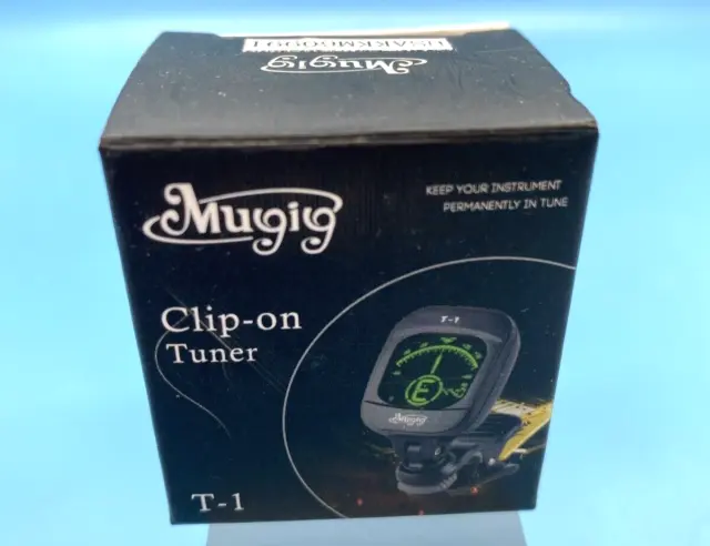 Mugig T-1 Clip-on Tuner for Guitar, Ukulele, Bass, Violin & Chromatic Instrument