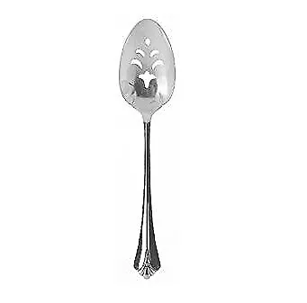 Oneida Royal Flute Stainless 8 1/4" Pierced Serving Spoon