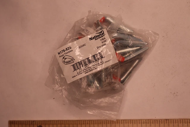 (10-Pk) National Hardware Rope Thimble Zinc 5/16"