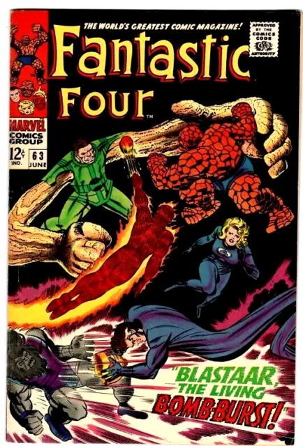 Fantastic Four (1961) # 63 Marvel 6/67  Blastaar!  Lee/Kirby in Fine Grade 12c