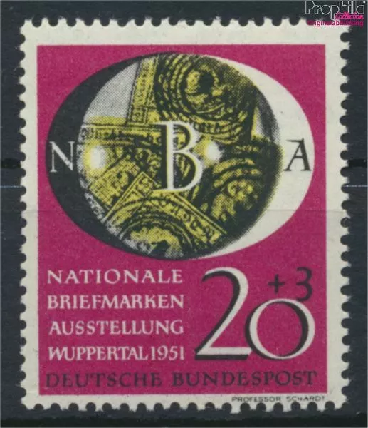 RFA (RFA.Alemania) 142 nuevo con goma original 1951 nacionales exposic (9349861