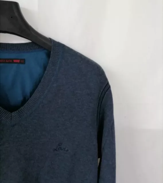 LEVI'S Maglione CASUAL in COTONE Maglioncino Pullover Sweater Taglia S Uomo 3