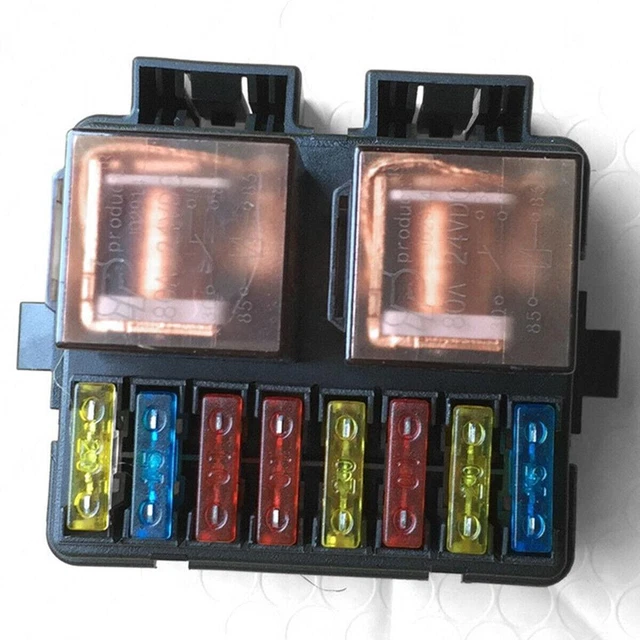 CAR POWER DISTRIBUTION Circuit Relay Blade Fuse Holder Box Block Panel