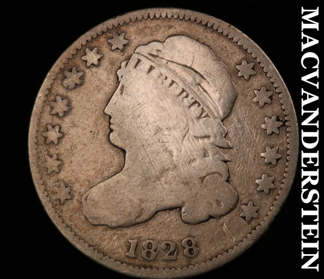 1828 Capped Bust Dime-Square Base 2 Semi Key Better Date #O1131