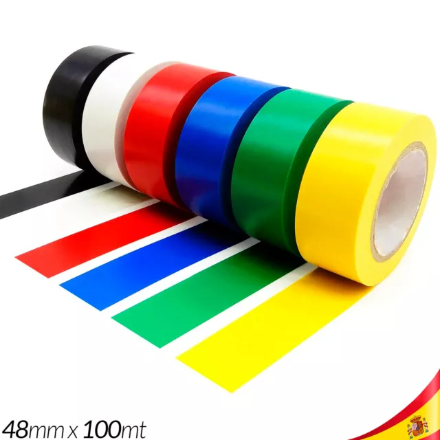 Precinto adhesivo Colores 48 mm x 100 metros Acrilico 3-6 Rollos Brico Embalaje