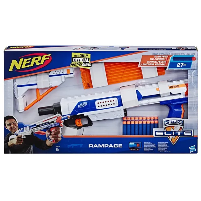 NERF N Strike Elite Rampage Blaster With 18 Rampage Nerf Elite Darts