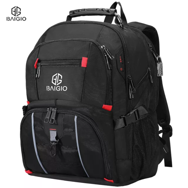 BAIGIO 50L Rucksack Herren Wasserdicht Arbeit Freizeit Laptop Schulrucksack DHL