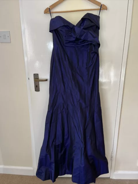 Full Length Prom Dress, Evening Dress, Monsoon, 12, Silk, purple