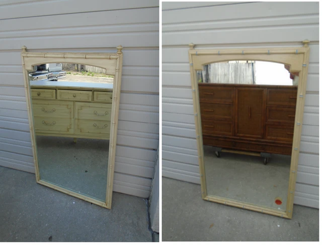 Pair Mirrors Faux Bamboo Thomasville Allegro 2 Hollywood Regency Finials Boho Pair Mirrors Faux Bamboo Thomasville Allegro 2 Hollywood Regency Finials Boho