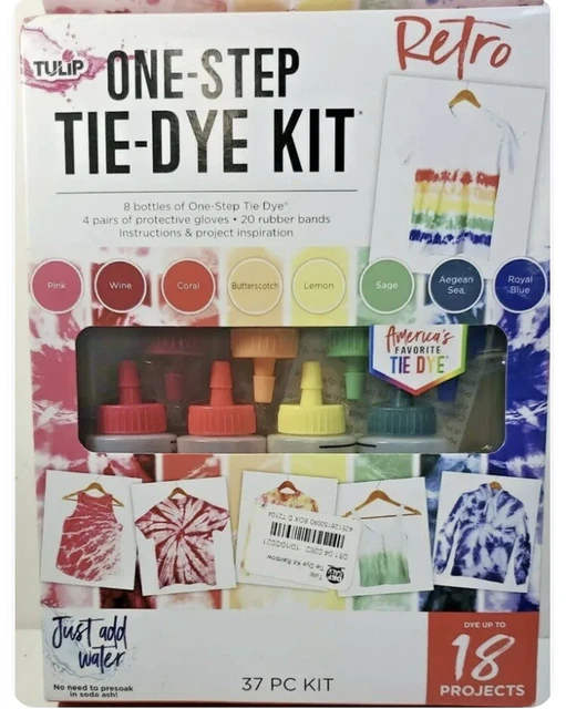 ✡️Kit de tinte de un solo paso 37 piezas con proyectos de tinte de colores retro solo agregue agua