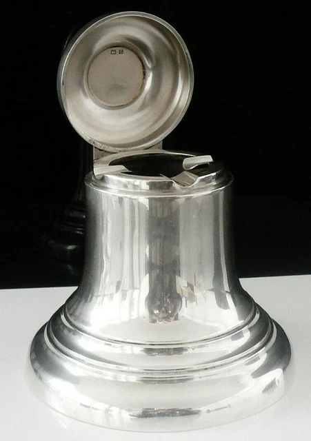 Sterling Silver Ash Tray, Large Novelty Bell, Birmingham 1931, Turner & Simpson