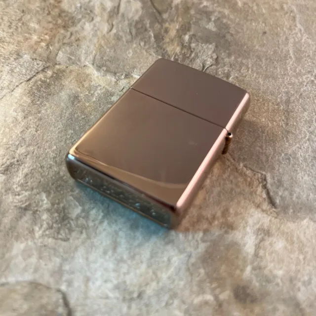 Genuine Zippo High Polish Rose Gold windproof Lighter CASE ONLY No Insert/Box