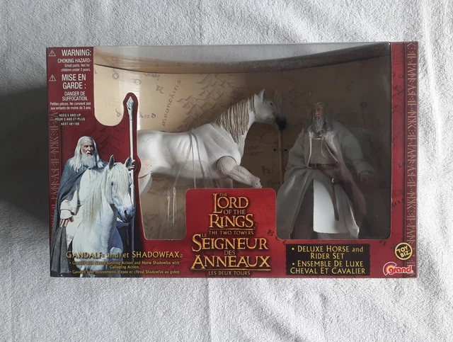 Shadowfax Rider LORD OF THE Rings The Two Towers Gandalf & Shadowfax Deluxe Horse And ...