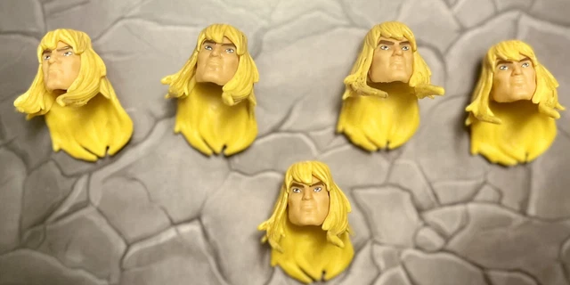 MOTU Masterverse 7" Figure SAVAGE He-Man Custom Fodder HEAD Lot Of 5