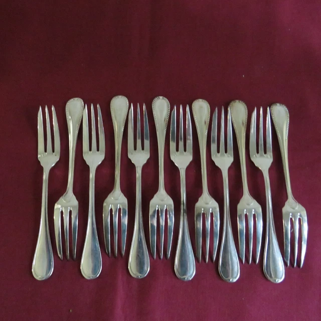 Service à Poisson Argenté P.P – 12 Fourchettes Et 12 Couteaux, Modèle Filet Et Coquille