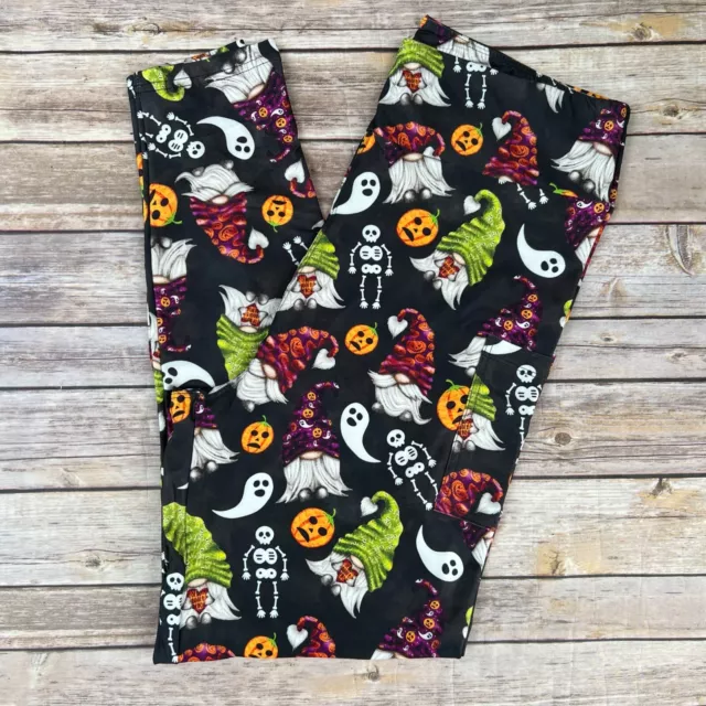 Gnome Pumpkin Halloween Ghost Skeleton Women's Leggings TC Plus Size 12-20