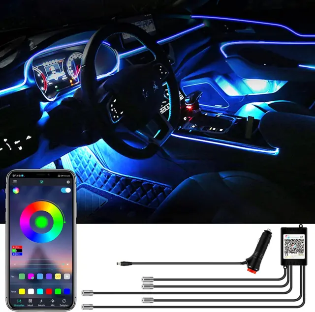 ILLUMINAZIONE INTERNI LED RGB auto veicolo ambiente illuminazione