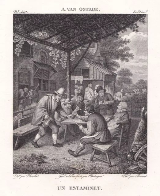 Ostade, A.van "Die Dorfkneipe" Kst.v. Chataigner bei Filhol/Lavallèe 1804-14