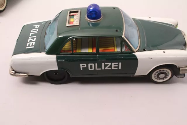 Ichiko Blechspielzeug Polizei Mercedes Benz 250 SE 60er Tin Toy Police Japan 2