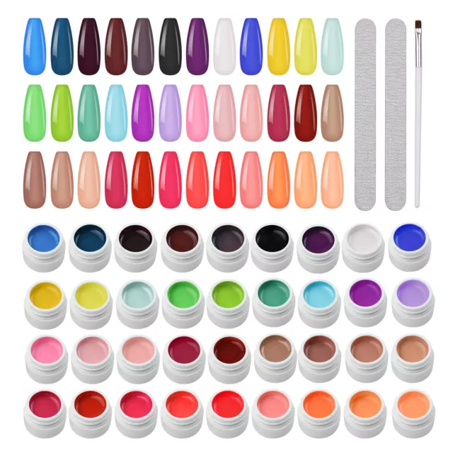 36Colors Gel Nail Polish Set 36 x 8ML UV Gel Art Pigment Gel Builder Polish