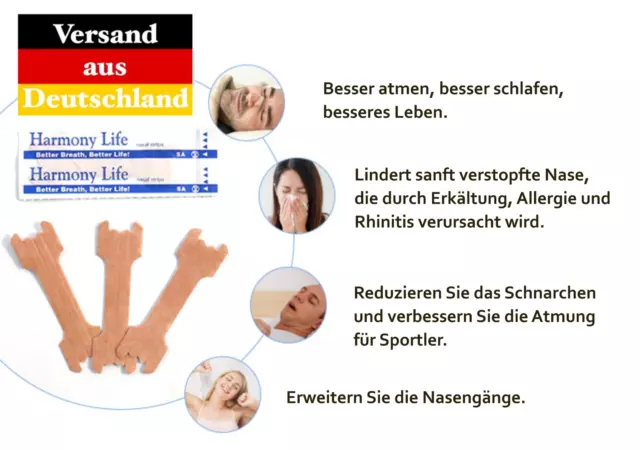 Nasenpflaster Nasenstrips: Frei Atmen, kein Schnarchen, Besser Leben!