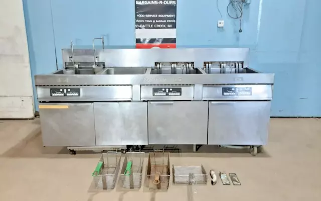 Frymaster Fpc128/236 Commercial 3 Banks Electric 480V 3Ph Fryers & Dump Station