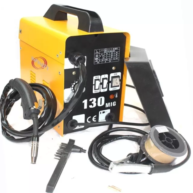 120AMP MIG130 110V Flux Core Auto Feed Welding Machine Welder W/Spool Wire & Fan