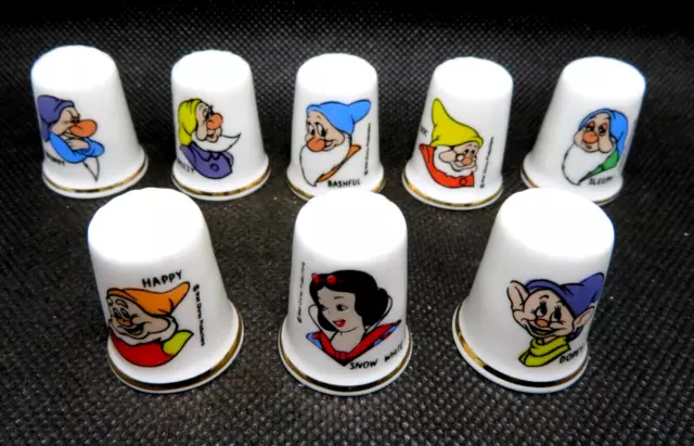 Birchcroft China Thimbles Set Collection -  Snow White And The 7 Dwarfs