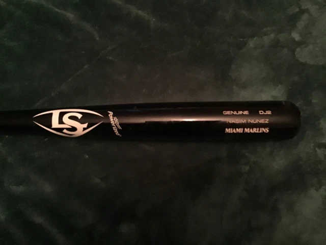 Nasim Nuñez game used bat Miami Marlins Nasim Nuñez game used bat Miami Marlins