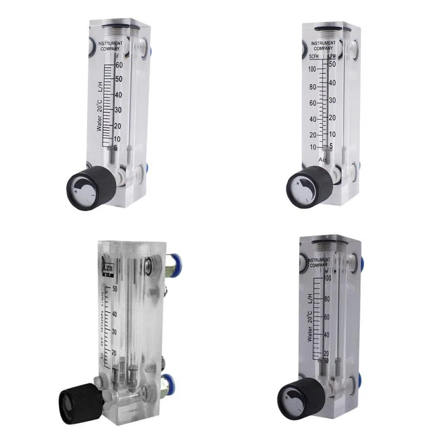 Glass Rotor GLASS ROTOR FLOW Meter Air Liquid Flowmeter 102mm Length w/ Adjustable ...