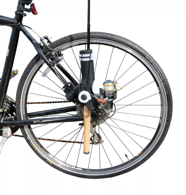 BIKE FISHING ROD Holder - Secures Fishing Pole to Bicycle - Easy