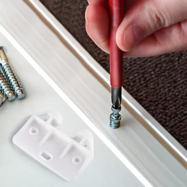 10Pcs Plastic Drawer Track Guides Track Rail Slides Replacement Furniture Parts