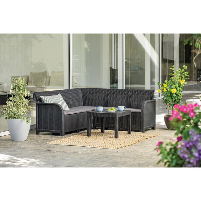 Keter provence corner sofa set deals