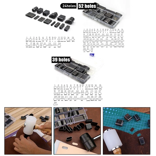 POINCON,4mm set  Poinçons pour trous de cuir espacés de 3 4 5 6mm