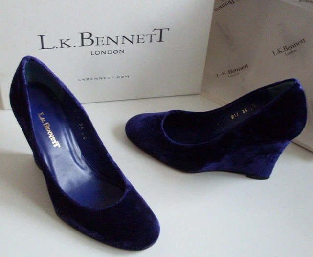 Lk bennett discount blue velvet shoes