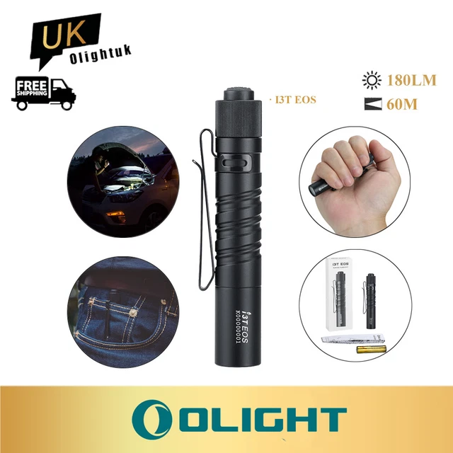OLIGHT I3T EOS 180 Lumens Tail Switch EDC Flashlight Slim Portable