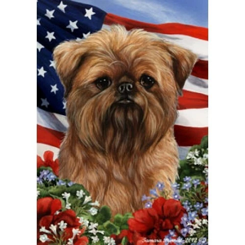 Patriotic (1) House Flag - Brussels Griffon 16128