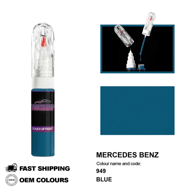 Bolígrafo Retoque Pintura Mercedes Benz Tanzanita Azul 359 - Kit Reparación Chips Con Pincel Y Aguja