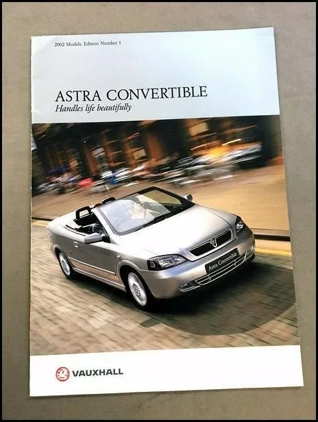 2002 Vauxhall Astra Convertible Irmscher 20-page Car Sales Brochure Catalog
