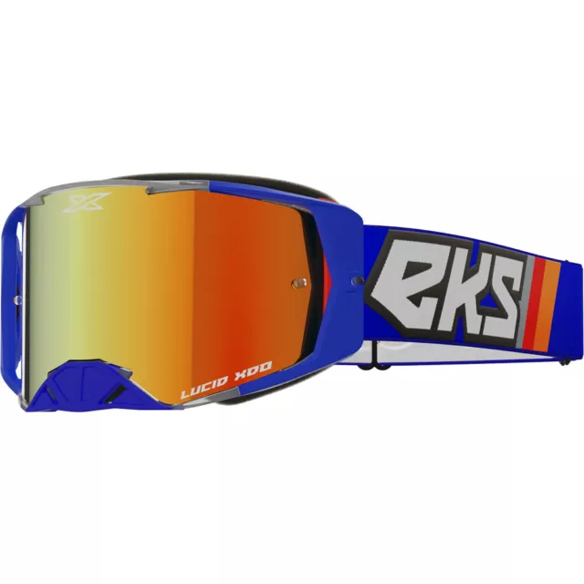 EKS Brand MX Lucid True Blue Off Road Motocross Riding Goggles