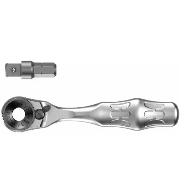 Wera 8001 A Zyklop Mini 1 SB Bit-Ratsche 1/4", mit 1/4"-Antrieb, 2-tlg