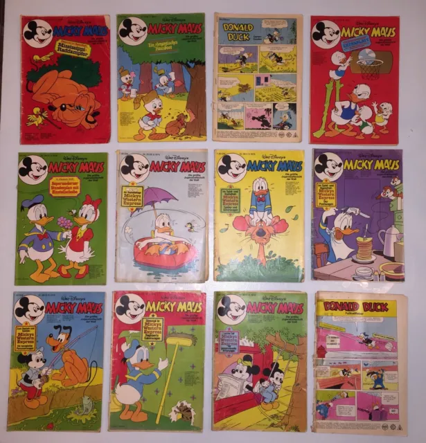 Micky Maus Heft Set 1976 Nr. 30 31 32 33 34 35 36 37 38 39 40 41 Mickey Mouse