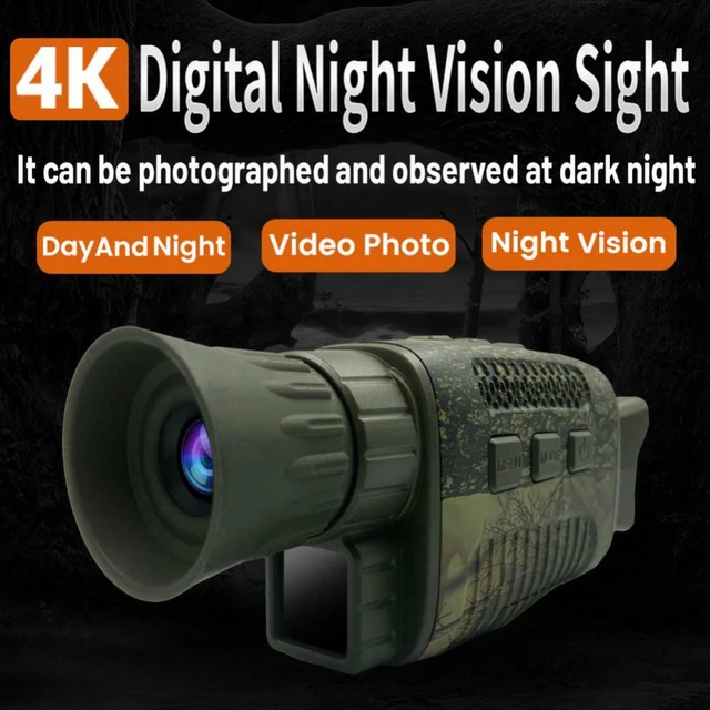 Cámara de visión nocturna monocular diurna 4K 5X telescopio infrarrojo zoom digital