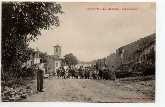 LANEUVEVILLE AUX BOIS - Meurthe et Moselle - CPA 54 - vue du village rue enfants