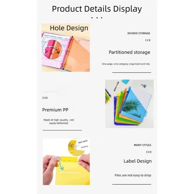 8 POCKETS DOCUMENT Sorting Folders Water Resistant File Organiser ...