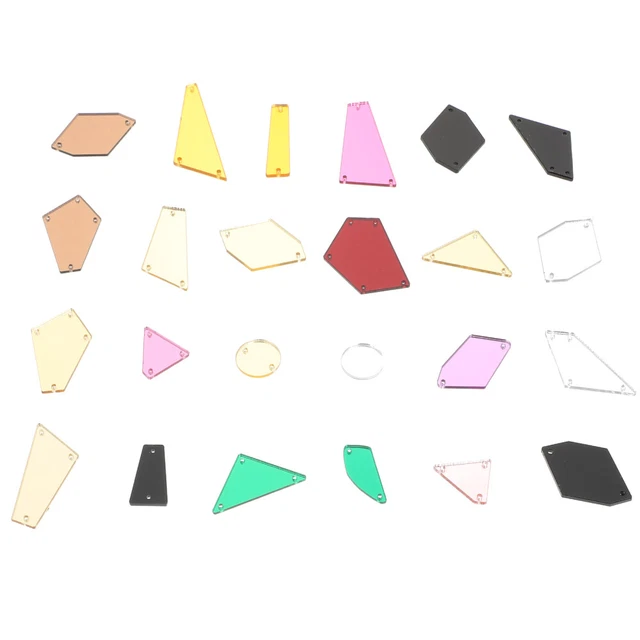 50pcs Kleidung Kristalle Flache Rückseite Spiegel Perlen
