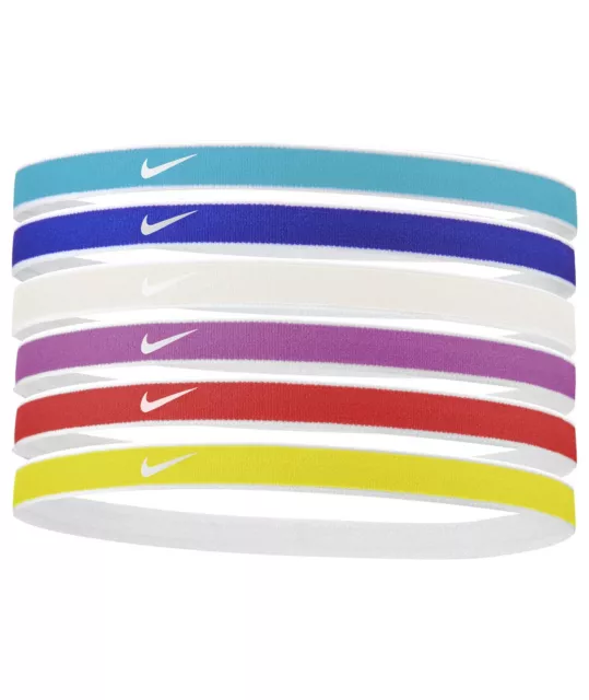 Nike Swoosh Sport Bandas para la Cabeza Punta 6PK Bandas Gomas Cabello Tenis