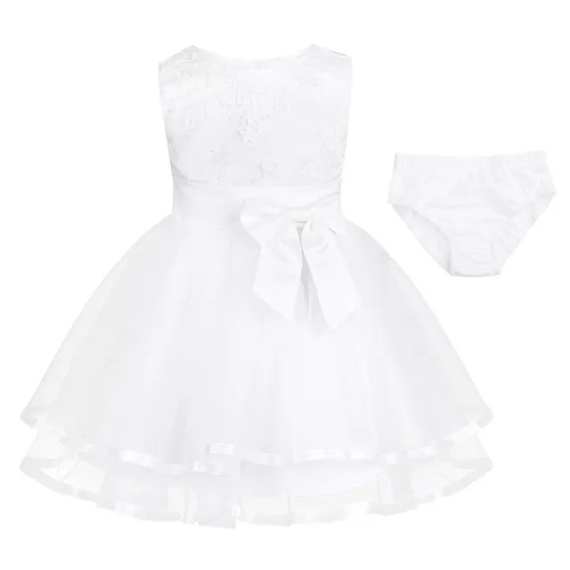 Baby Mädchen Taufkleid Blumen Taufe Geburtstag Fest Kleid Hochzeit Partykleid